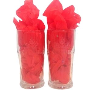 Set of Two Molson Canadian Embossed Beer Tumblers